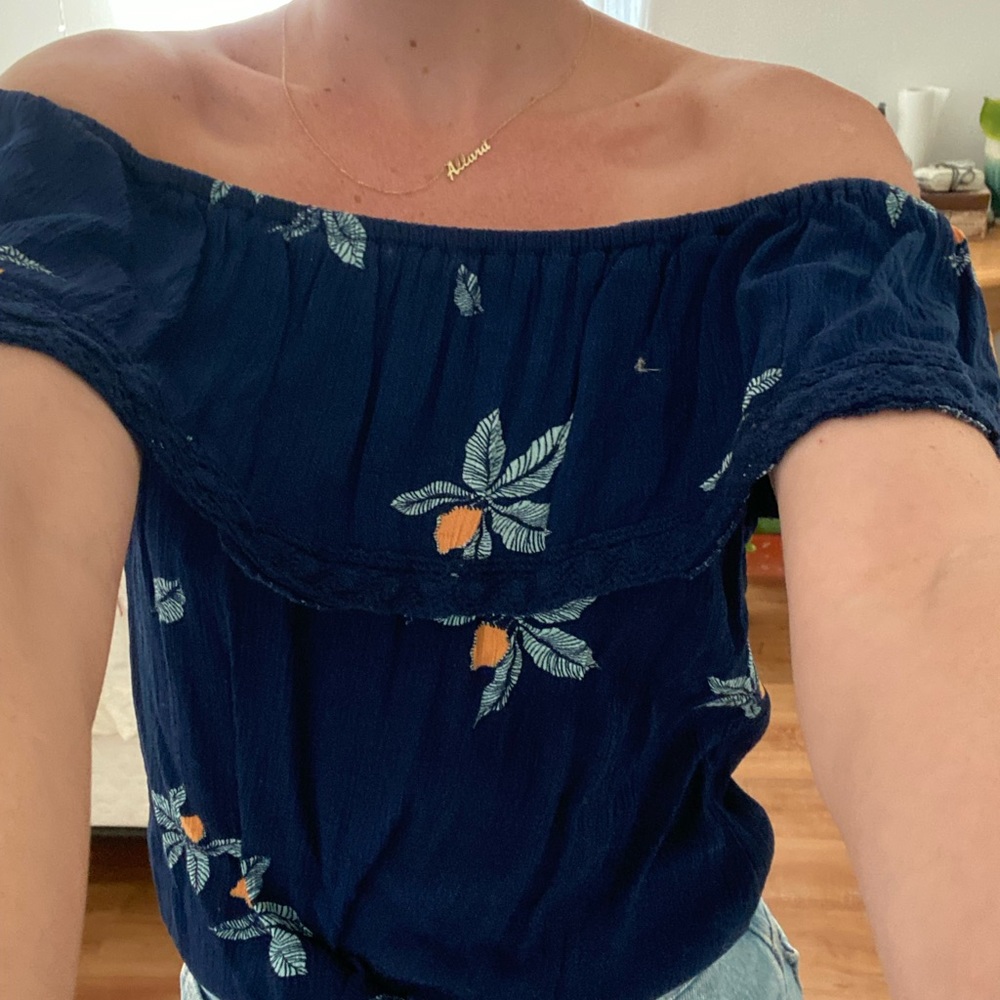 Mossimo Floral Off The Shoulder Top